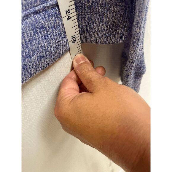 Victoria's Secret Womens Pink Pullover Ribbed Knit Blue Sweatshirt Size Medium - Picture 3 of 7